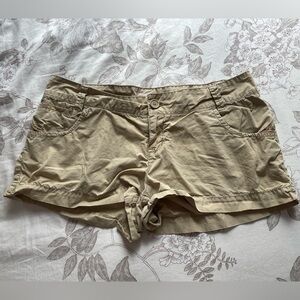 Y2K Mossimo Supply Khaki Low Rise Floral Patchwork Micro Mini Shorts 5 Cottage